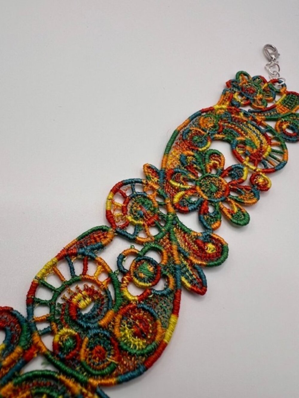 Homemade Multicolored Lace Bracelet - Picture 2 of 5